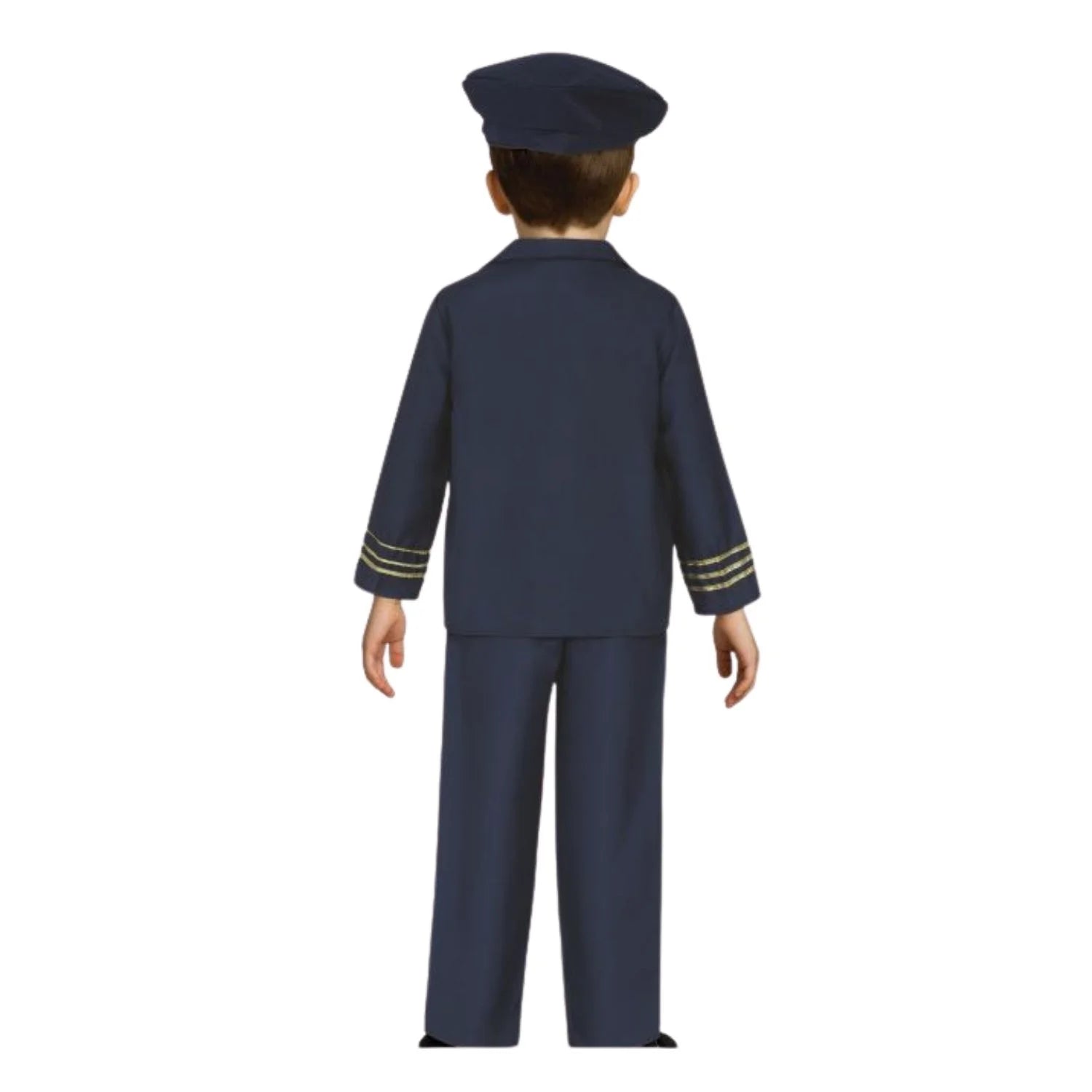 Niño con disfraz piloto infantil completo aviador