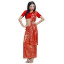 Disfraz de Bailarina de Bollywood Sari para mujer con top, falda y foulard a juego