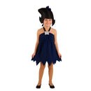 Disfraz de Betty de los Picapiedras infantil con vestido azul y gorro peluca