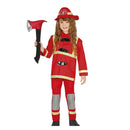 Niña con disfraz bombero infantil para Carnaval