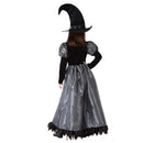 Niña con disfraz de bruja infantil para Halloween y Carnaval