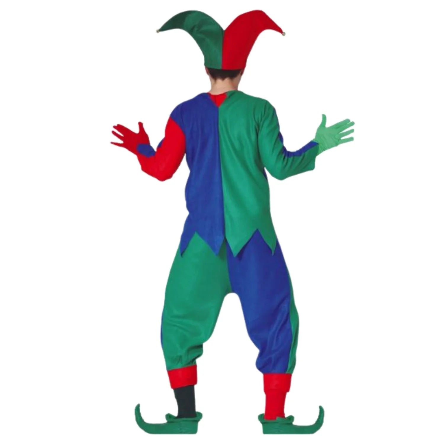 Adulto con disfraz de bufón medieval para Carnaval