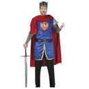Disfraz caballero medieval con capa hombre y cinturón