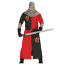 Disfraz caballero medieval adulto con túnica y capucha