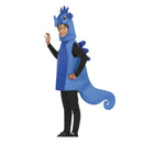 Disfraz caballito de mar azul con capucha y traje completo