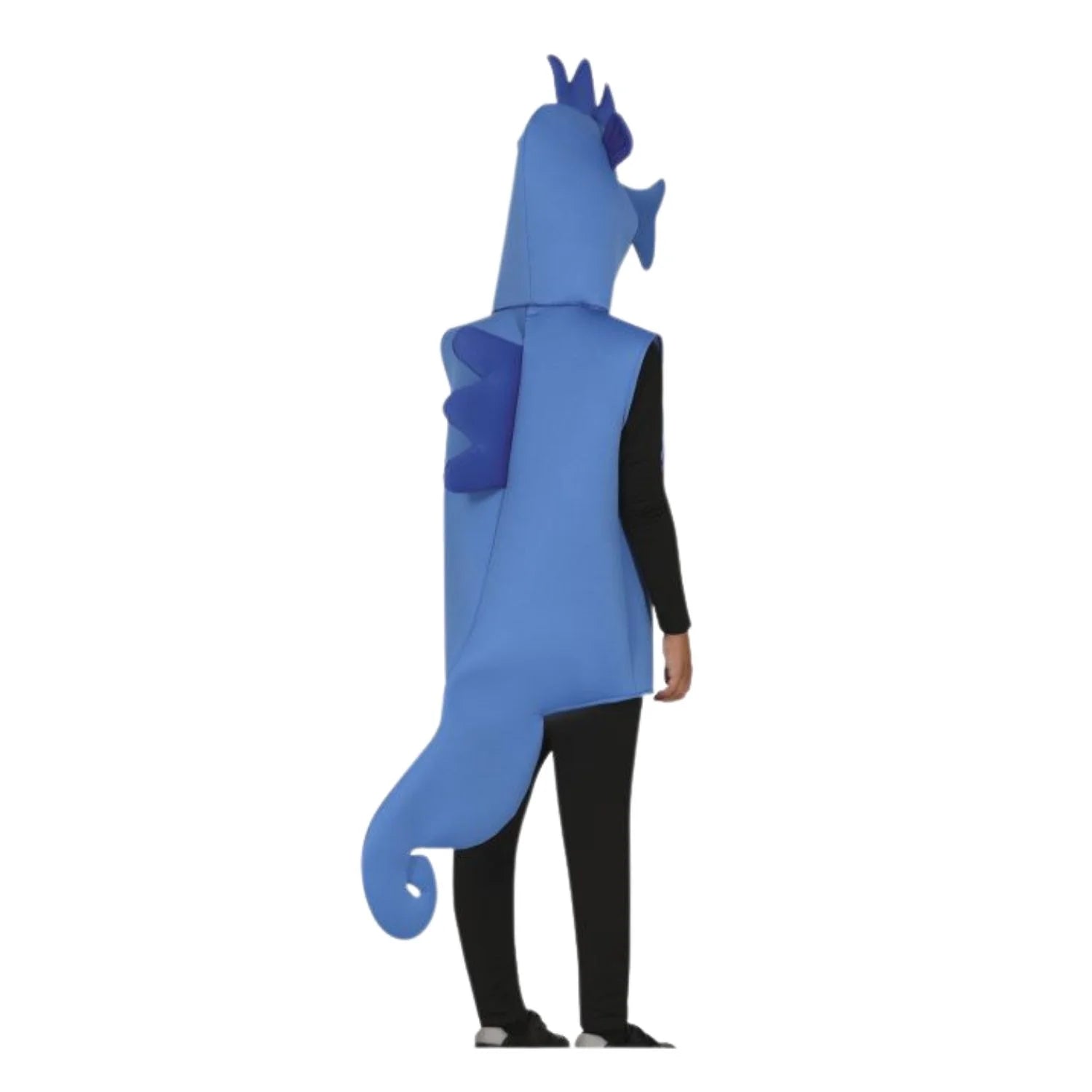 Persona con disfraz caballito de mar azul para Carnaval