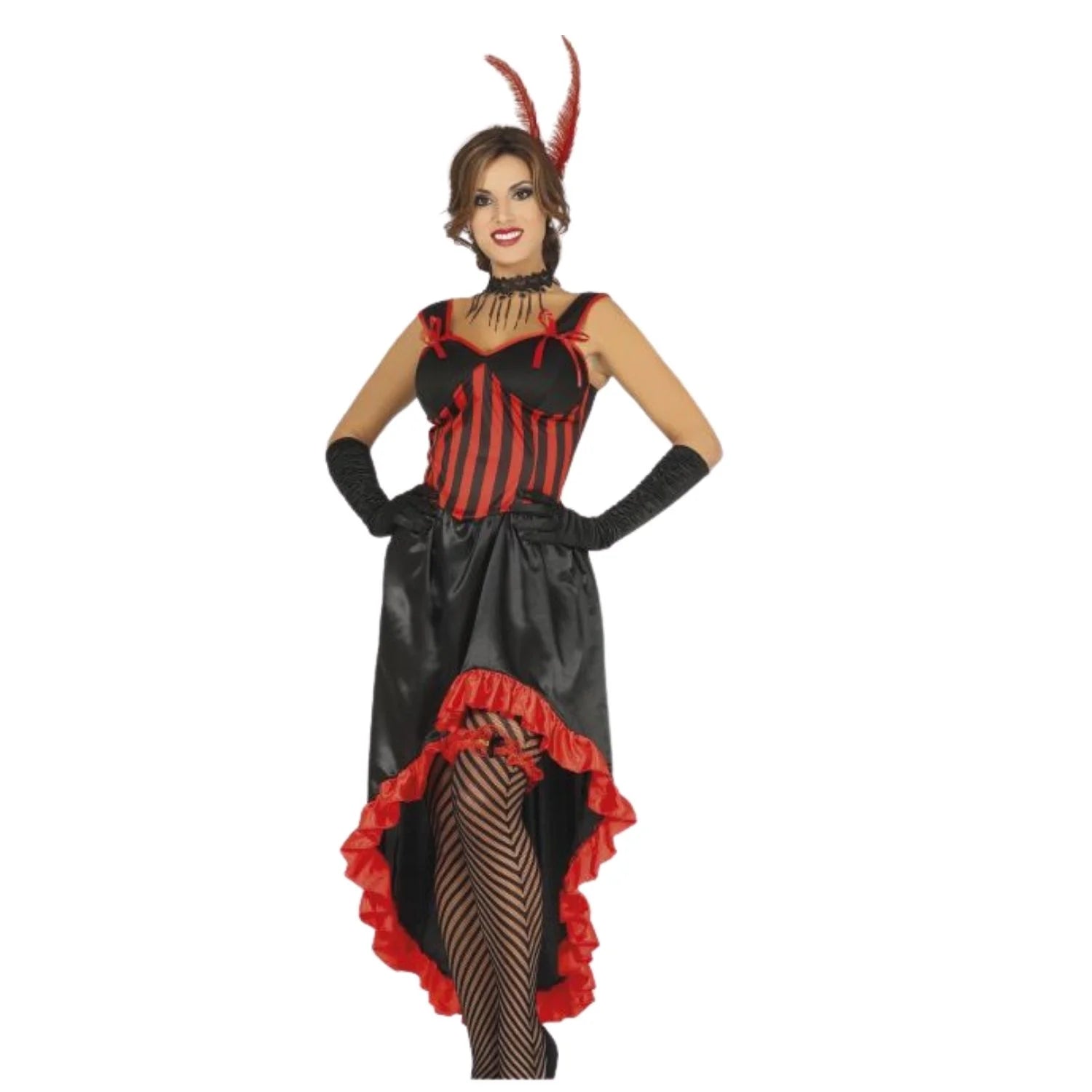 Disfraz de can can para mujer con vestido de cabaret