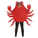 Disfraz cangrejo adulto con traje y guantes