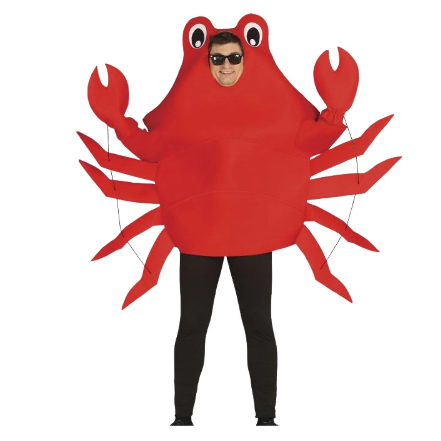Disfraz cangrejo adulto con traje y guantes