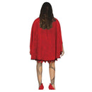 Mujer con disfraz capucha roja para Carnaval y Halloween