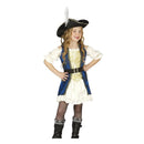 Disfraz capitana pirata para niña con sombrero y vestido