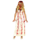 Disfraz Carrie para mujer con vestido de terror