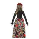 Niña con disfraz de catrina vestido elegante Día de los Muertos