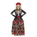 Disfraz de catrina para niña con vestido y diadema Halloween