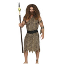 Disfraz de troglodita para hombre con vestido prehistórico, cinta en la cabeza y cinturón para Carnaval