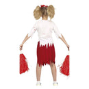 Niña con disfraz zombie cheerleader infantil animadora terrorífica
