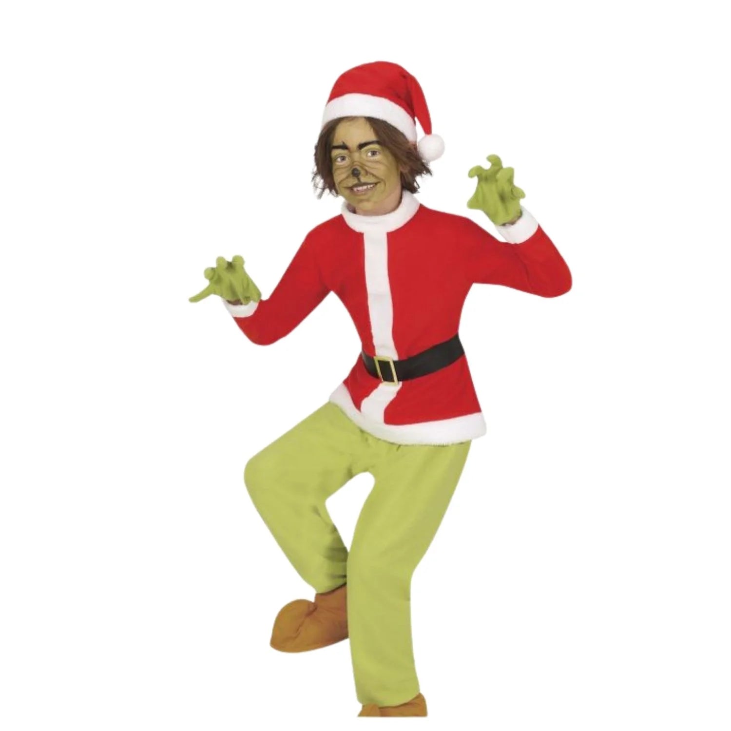 Disfraz Christmas Hater infantil con gorro, casaca y pantalón para Navidad