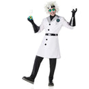Disfraz de científico loco para hombre con chaqueta y guantes para Halloween