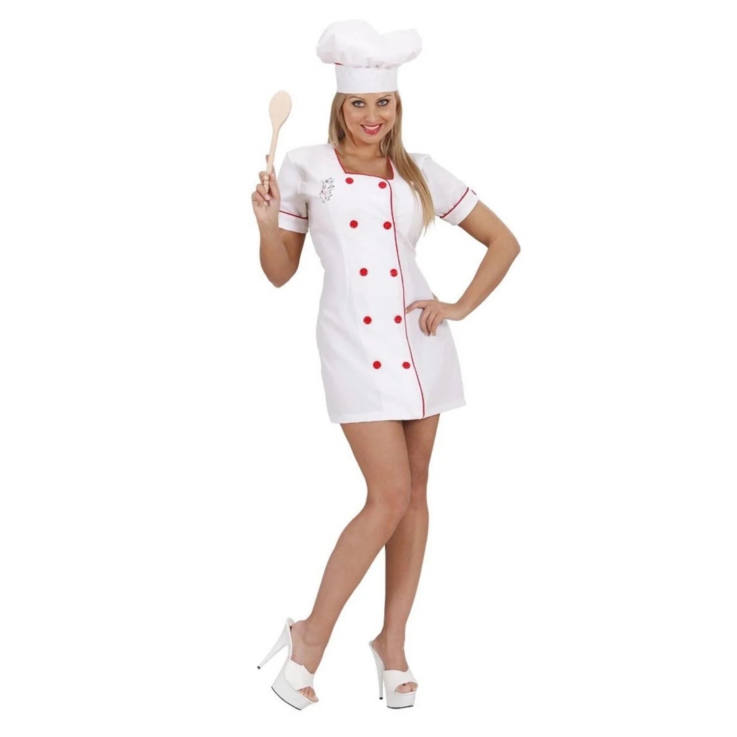 Disfraz de Cocinera Chef para mujer con vestido y sombrero de cocina