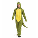 Disfraz cocodrilo hombre verde con capucha de dinosaurio y cola acolchada
