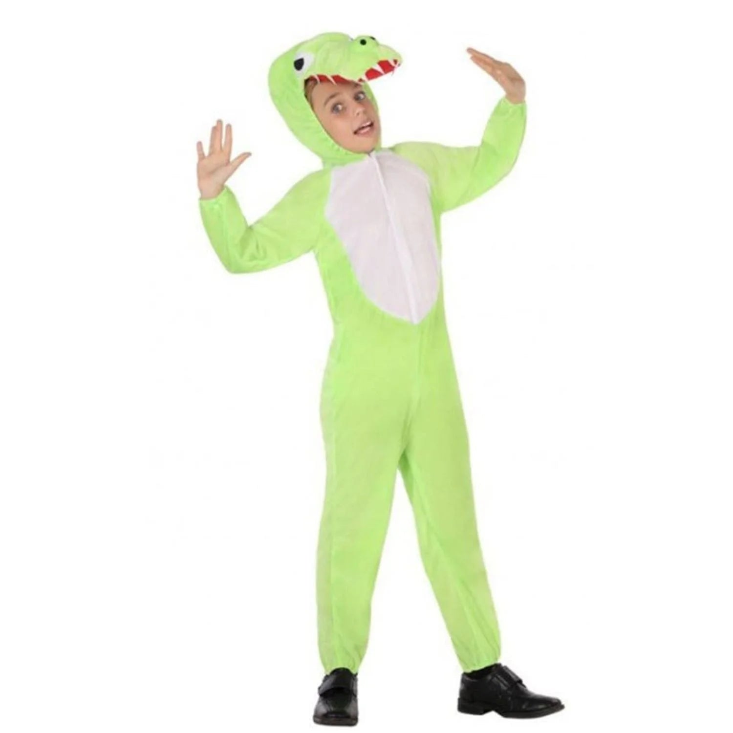 Disfraz cocodrilo infantil con mono completo verde