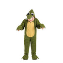 Disfraz cocodrilo niño verde con capucha de dinosaurio y cola acolchada