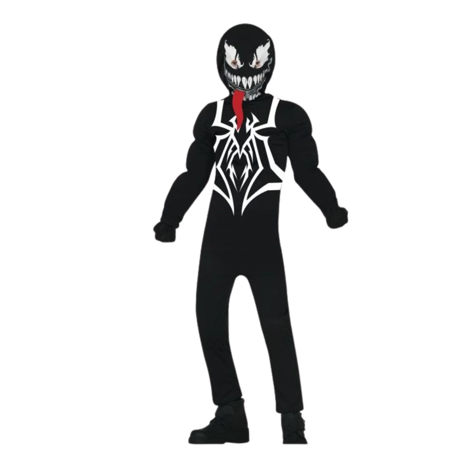 Disfraz creepy hero infantil con capucha y mono para Halloween
