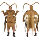 Disfraz cucaracha para adulto con traje marrón y antenas