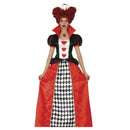 Disfraz dama de corazones adulto con corona y vestido