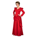 Disfraz dama roja del oeste mujer con vestido largo rojo elegante