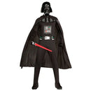 Hombre con disfraz Darth Vader adulto negro con capa y espada roja