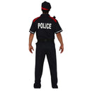 Adulto con disfraz de agente policía para Carnaval