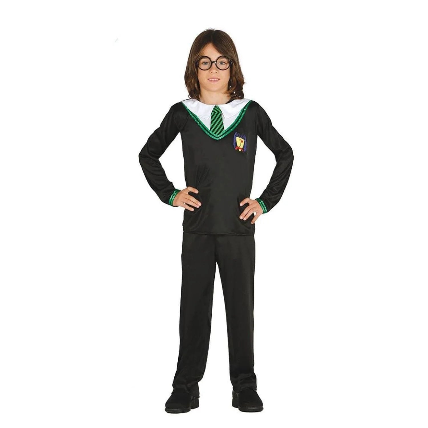 Disfraz de aprendiz de mago infantil con camiseta y pantalón