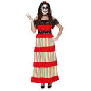 Disfraz mejicana catrina para mujer con vestido elegante