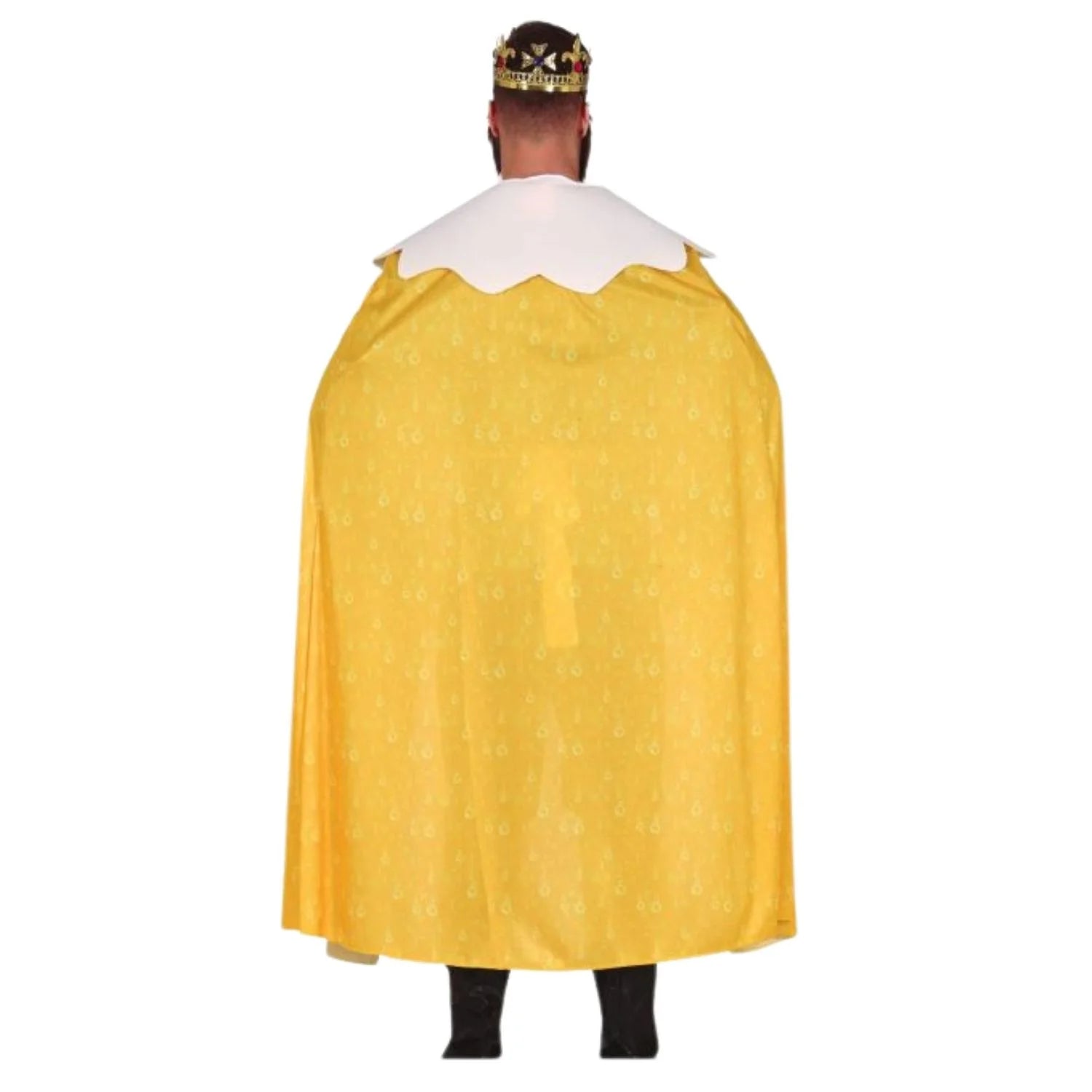 Adulto con disfraz rey de la cerveza para Carnaval y despedidas