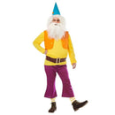 Disfraz de enanito amarillo para adulto con gorro chaleco y pantalón completo