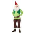 Disfraz de enanito verde para adulto con gorro, chaleco y pantalón completo