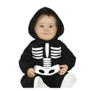 Disfraz esqueleto de bebé con capucha y mono para Halloween