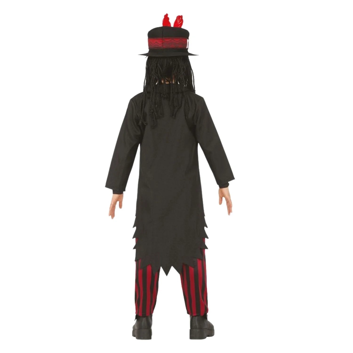Niño con disfraz vudú hechicero completo para Halloween