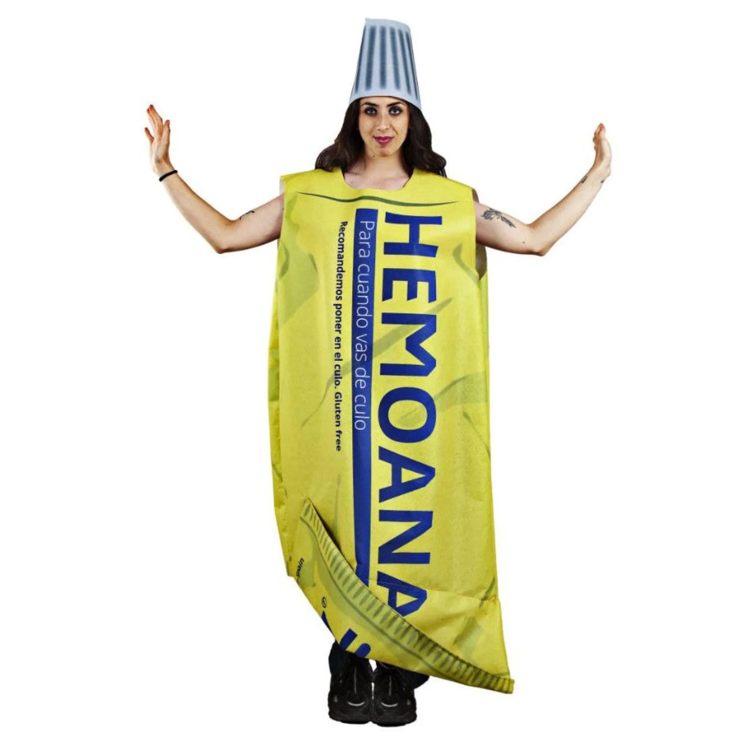 Disfraz de Hemoanal para adulto con diseño divertido de tubo de pomada