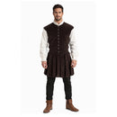 Disfraz de Hidalgo Medieval adulto con camisa, chaqueta y falda medieval