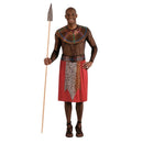 Disfraz de Massai para chico con falda tribal y cuello decorativo