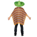 Hombre con disfraz mexicano poncho para Carnaval y fiestas temáticas