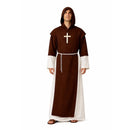 Disfraz de Monje Fraile Medieval adulto con túnica y cordón