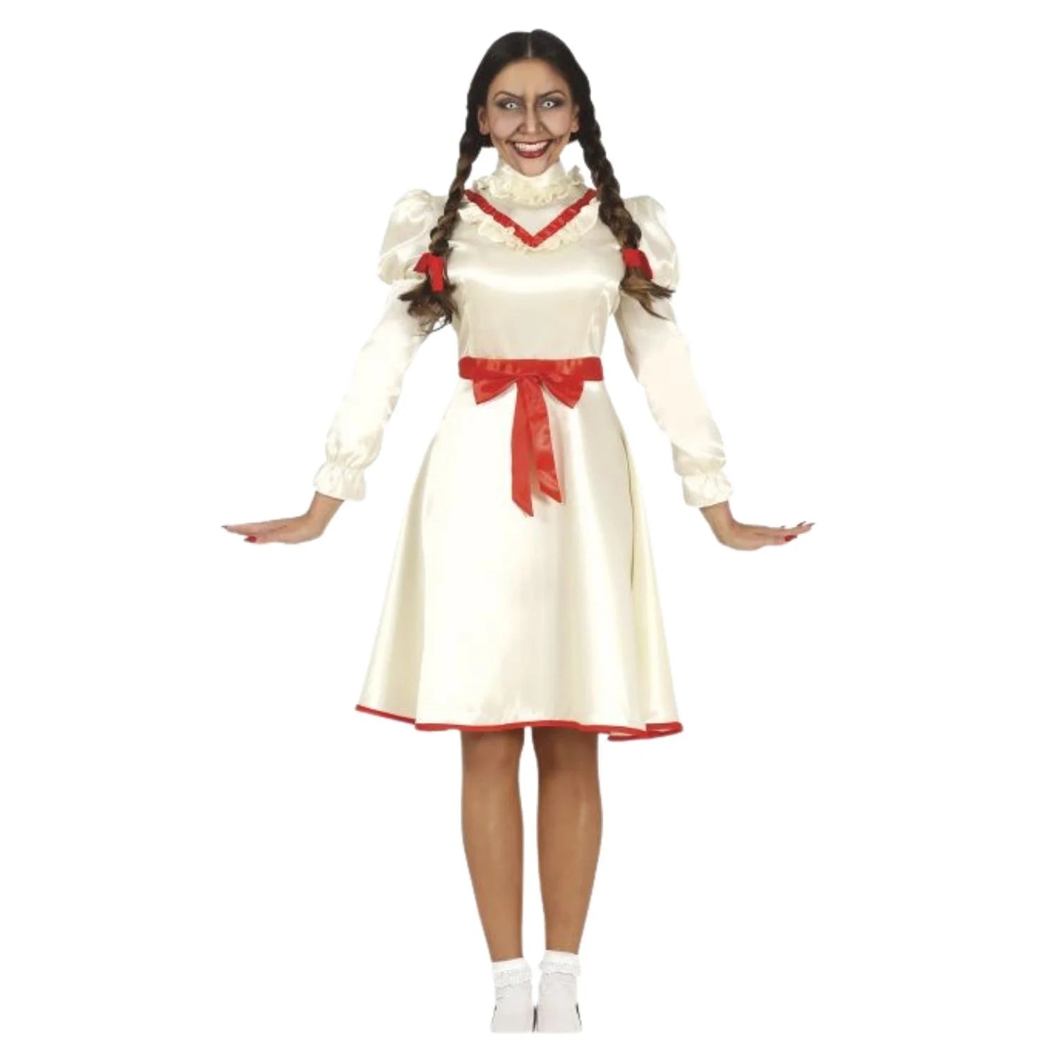 Disfraz de muñeca maldita adulta con vestido para Halloween