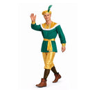 Disfraz de Paje Melchor con casaca decorada y gorra con pluma