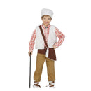 Disfraz de pastorcillo para niño con chaleco, gorro y bolsa ideal para Belén navideño