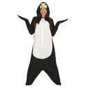 Disfraz de pingüino adulto con capucha y mono para Carnaval