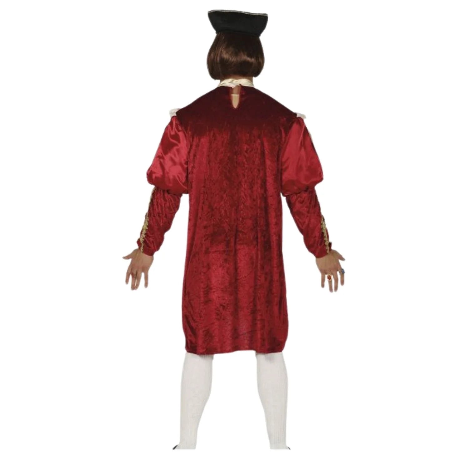 Hombre con disfraz de rey para Carnaval y fiestas medievales