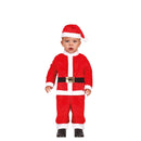 Bebé con disfraz de Santa Claus rojo con gorro y cinturón para Navidad